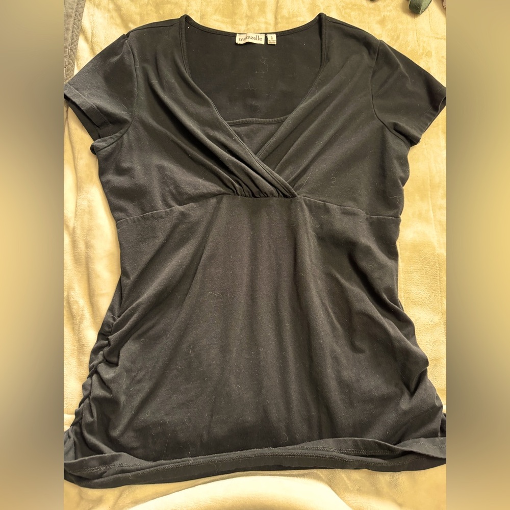 Women's Black V-Neck nursing top